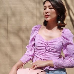 Zara Print Blouse Top